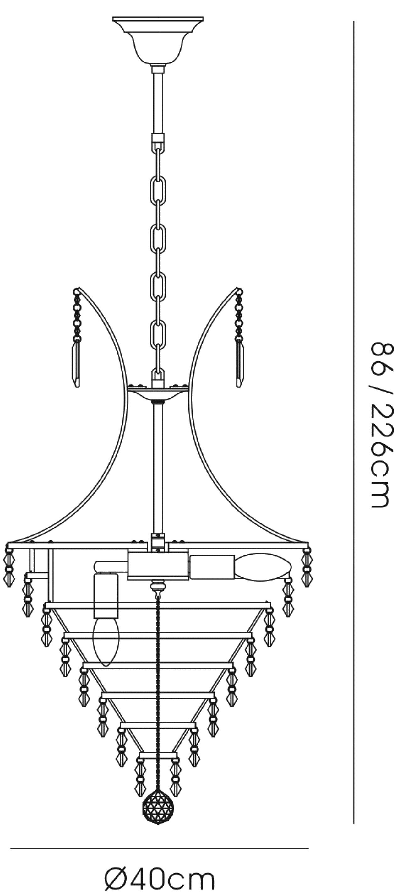 Kanya Crystal Ceiling Lights Diyas Statement Crystal Fittings